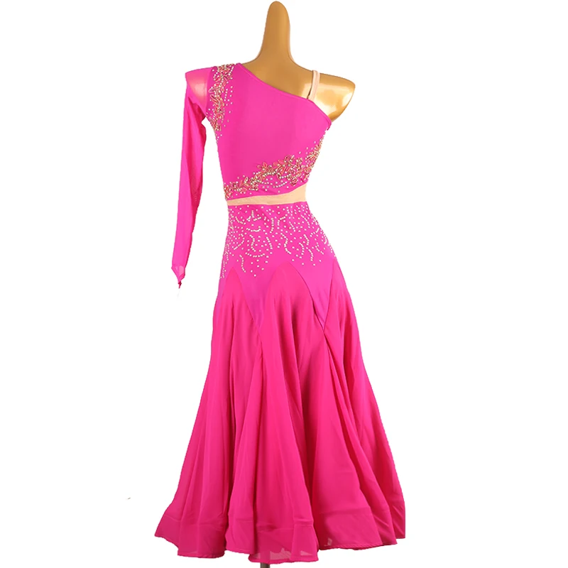 New Latin Dance Modern Dance Dress Luxury Diamond Fishtail Long Dress Chacha Tango Latin Dance Professional Performance Dress