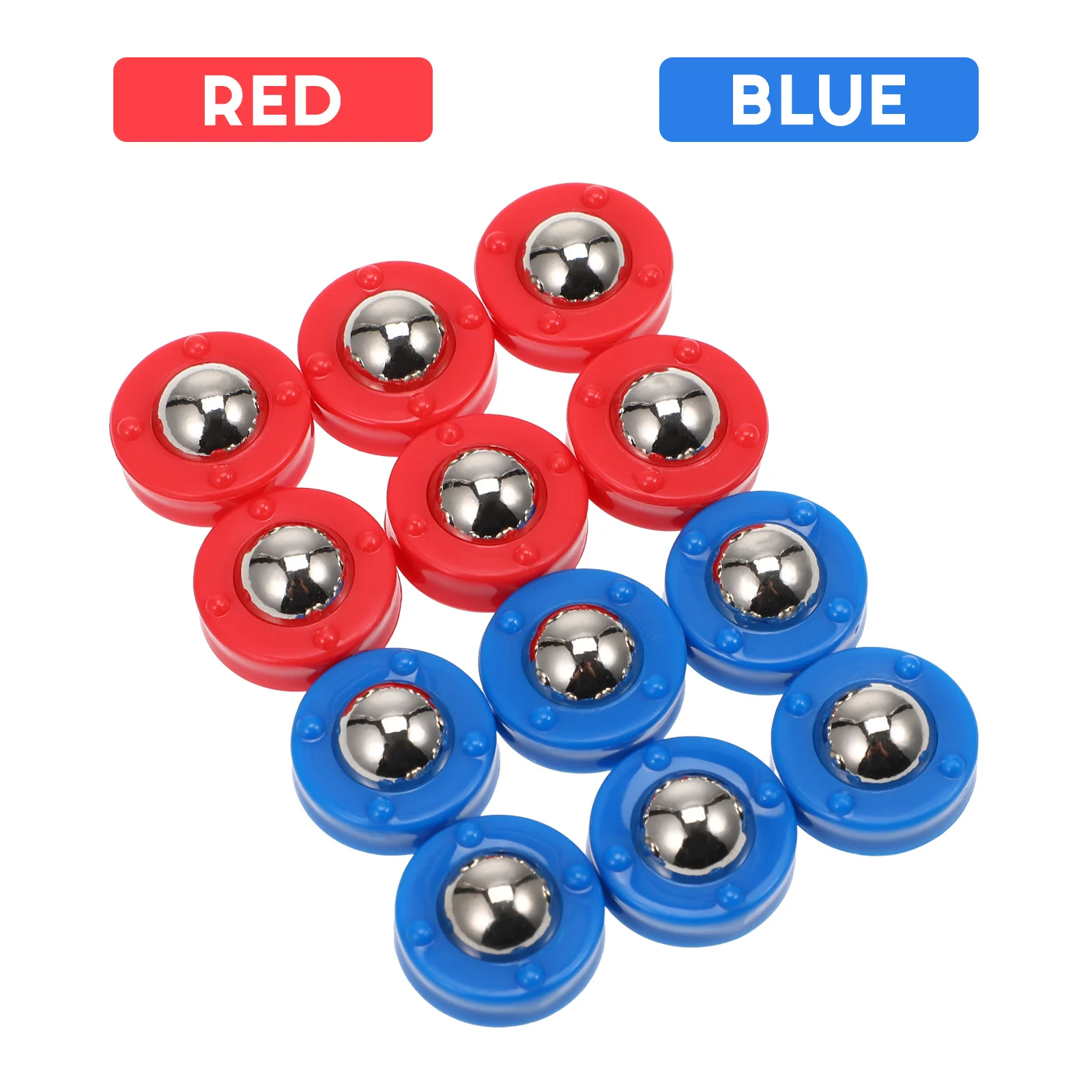 

12 шт., катящиеся бусины для настольных игр, высокая прочность, пластиковые железные запасные части для настольного футбола, катящиеся бусины