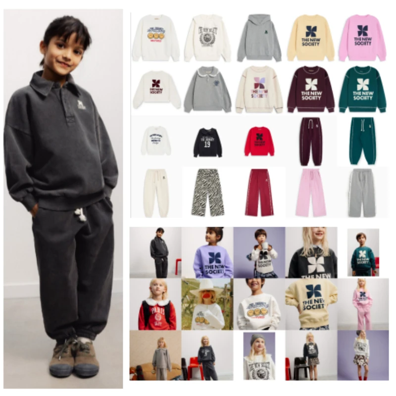 Children Sweatshirt Sets2026 New Aw Tns Boys Girls Cute Print Hoodie Shorts Kid Teen Cotton Outwear Tops Clothing