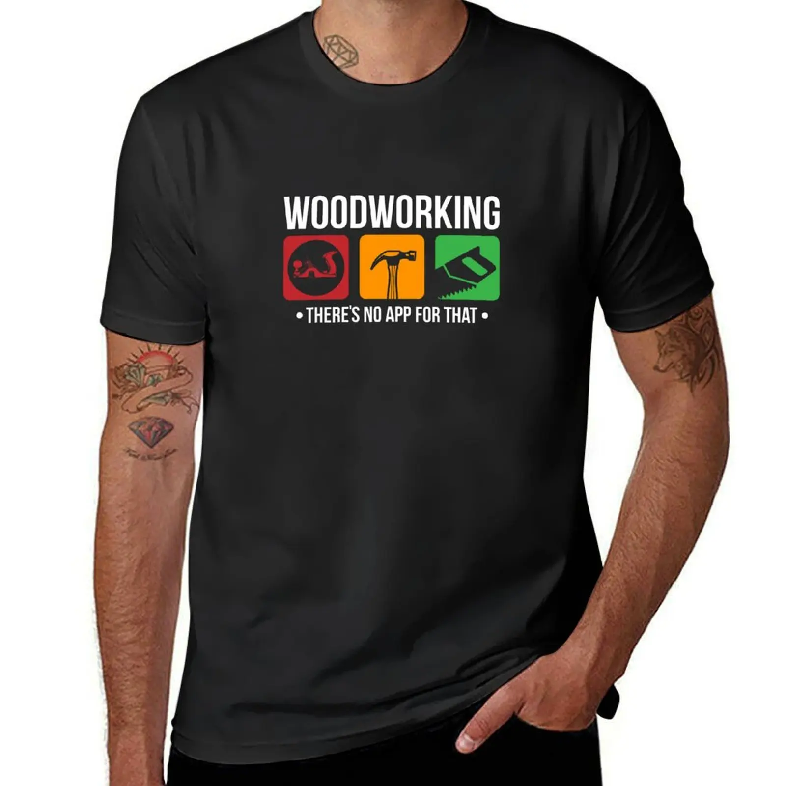 

Carpenter Woodworking Hammer Saw Chisel Tools Gift T-Shirt plus sizes for a boy Aesthetic clothing heavy weight t shirts for men