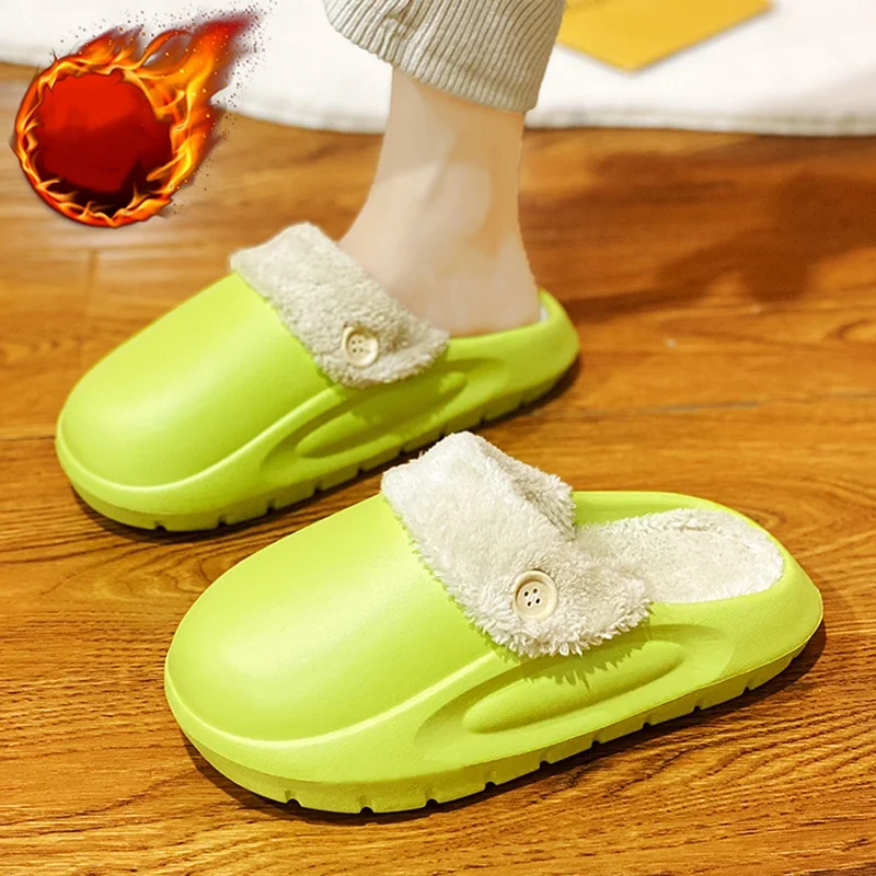 

New Trendy Slippers for Men and Women, Autumn and Winter Indoor and Outdoor Lazy Shoes, Fashionable Couple Cotton Slippers