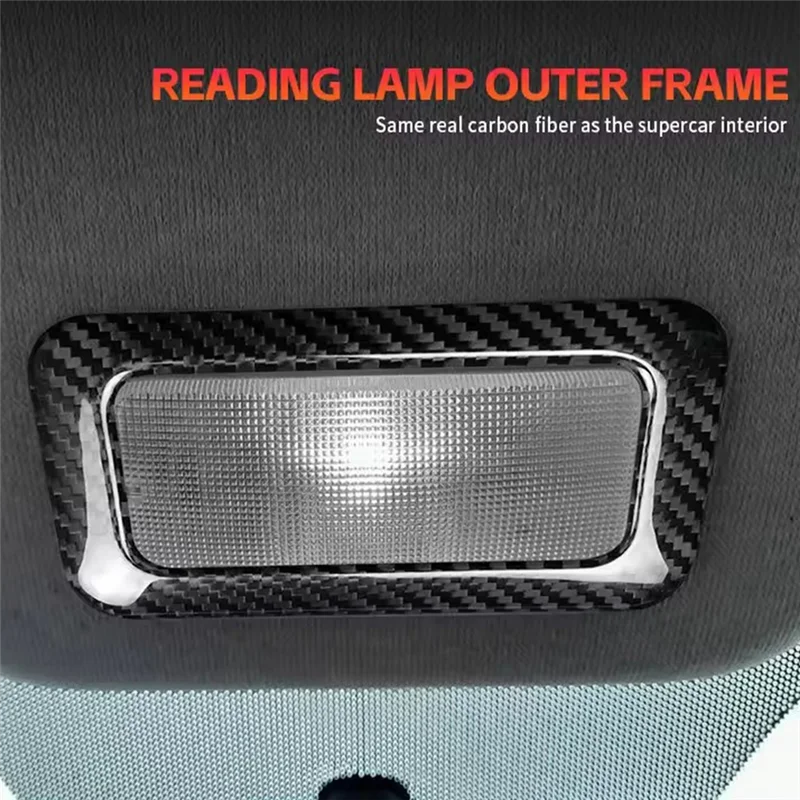 سيارة القراءة مصباح ملصق تقليم ألياف الكربون ل Abarth 595 695 فيات 500 2007-2019 2020 2021 2022 2023 2024