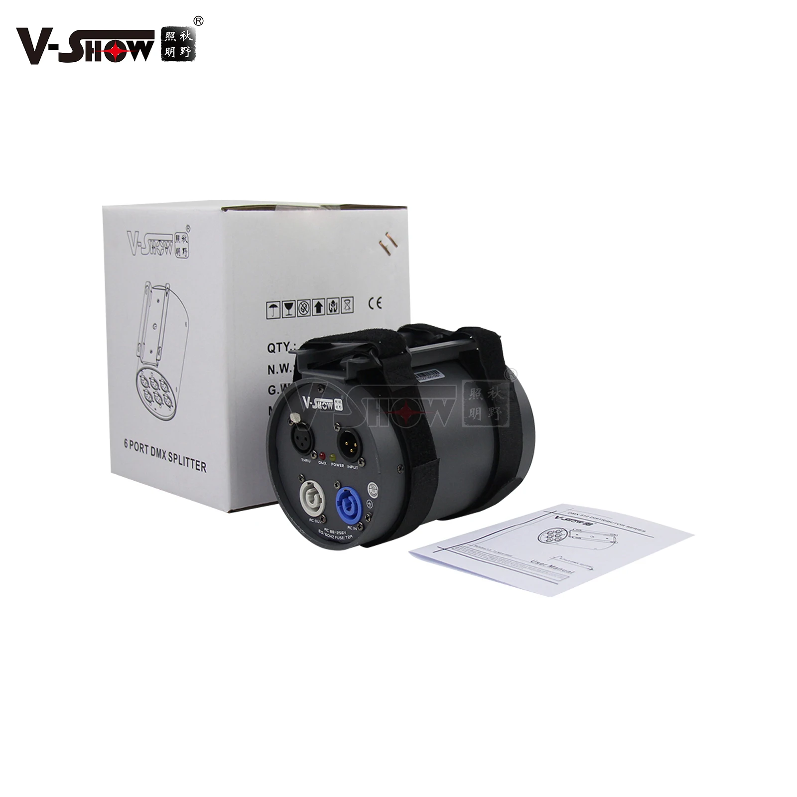 1pc 6 Port DMX Splitter And Amplifier Output 512x 6 Channels For Dj Disco Stage Light Control