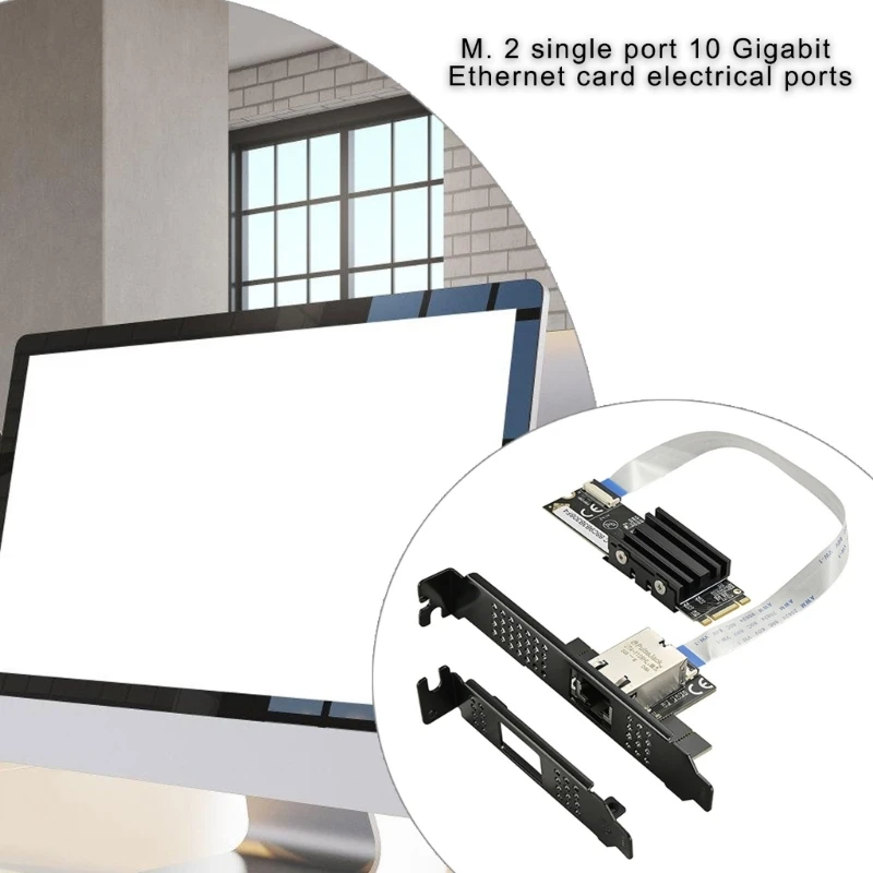 652F M.2 단일 포트 10Gbase 이더넷 기가비트 B+M 키 10G/2.5G/1000M RJ45