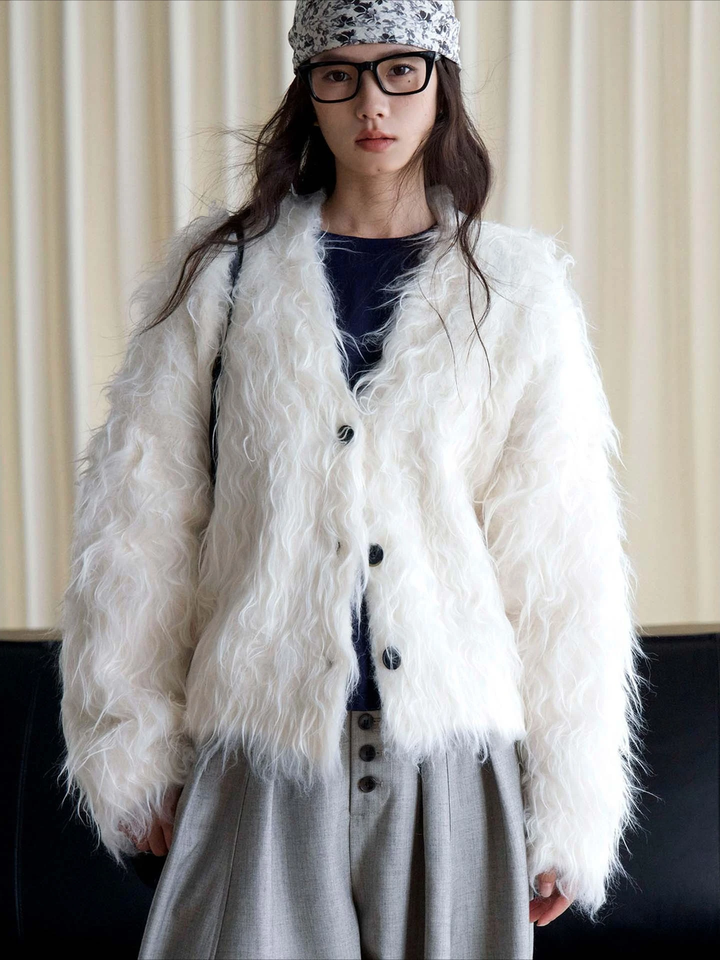 Woman Warm Wool Cardigan, Dropped Sleeved Curly Loose Sweaters, Brushed Wool Knit Sweater, Fall Winter Tops, Warm Wool Sweater