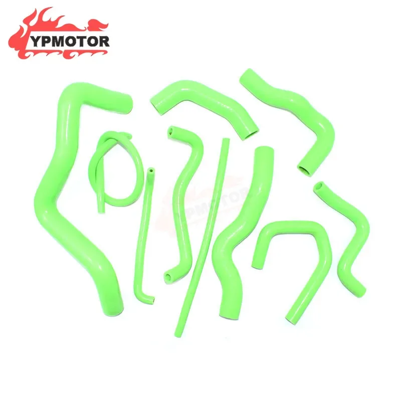 ZX-6R 09-15 Green Color Sport Bike Silicone Radiator Hose Water Pipes Coolant Tube For Kawasaki Ninja 636 ZX6R 2009-2015 2010