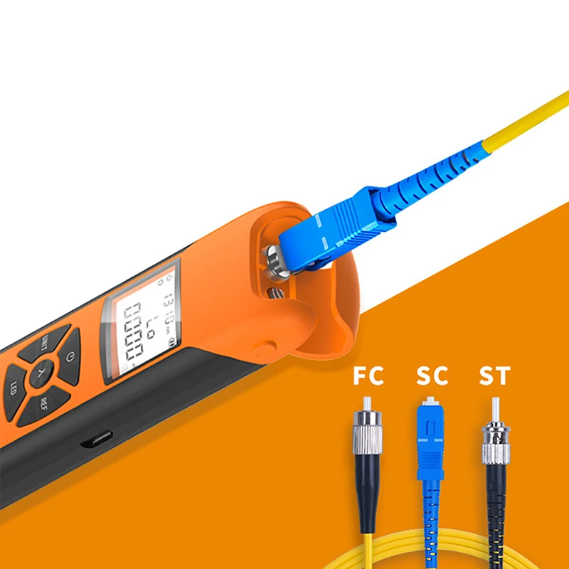 Optical Power Meter G10 High Precision Rechargeable Battery FTTH Fiber Optic Power Meter With Flash Light OPM FC/SC/ST