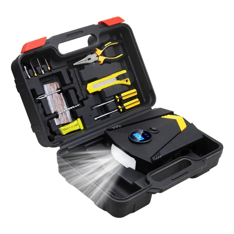 CZK-3634 Emergency Outdoor Car Air Pump Car Home Tire Air Replenishment Mini Portable Digital Display Air Pump 35L/MIN