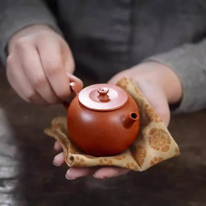 Changtaoyixing Zisha Teapot Handmade Tea Brewing Single For Home Use, Jingpo Clay Apple Pot 100Cc