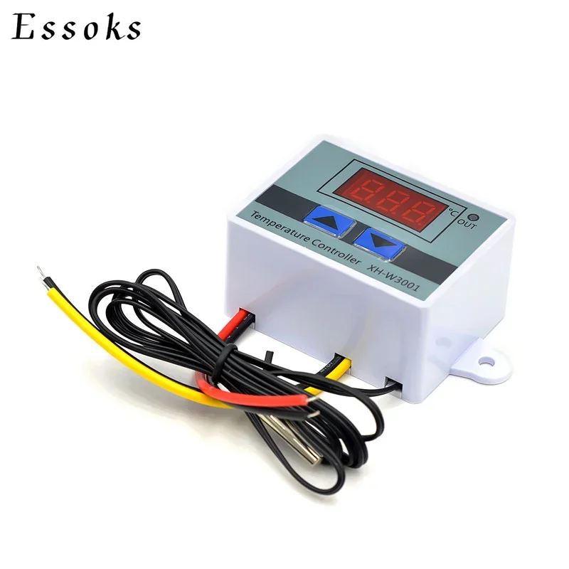 10A 12V 24V 220VAC Digital LED Temperature Controller XH-W3001 for Arduino Cooling Heating Switch Thermostat NTC Sensor