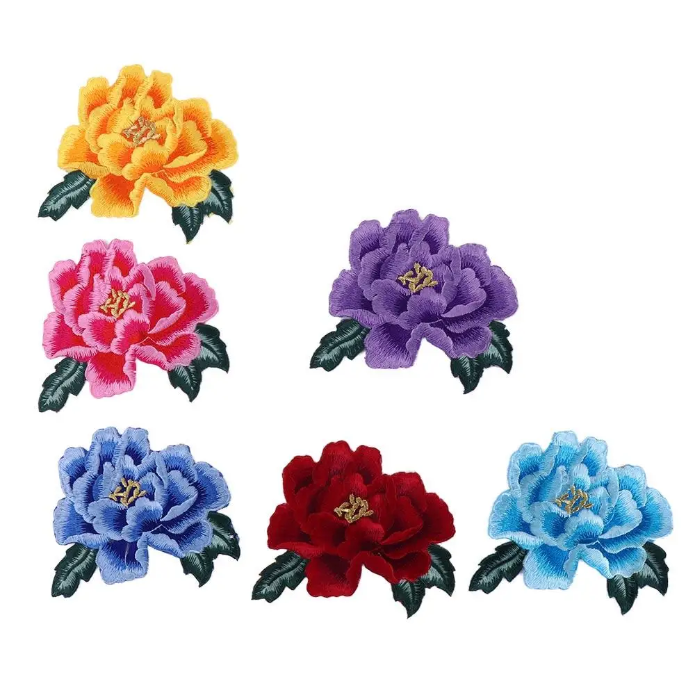 زهرة الفاوانيا 14 سنتيمتر لفستان الملابس والاكسسوارات خياطة على بقع الزفاف الحديد على بقع يزين شارات مطرزة #4