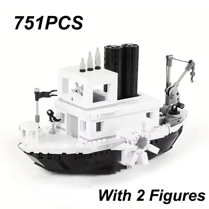 Creativo 751 Uds Steamboat Willie bloques de construcción Ideas vapor barco montar ladrillos juguetes 21317 regalos para niños niñas