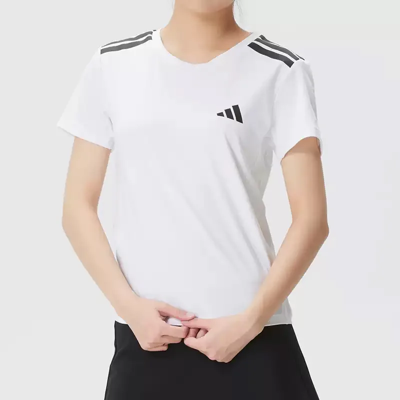 Adidas Women's Authentic Summer Spring Round-neck Loose-Fitting Top for Sport and Training JX1869