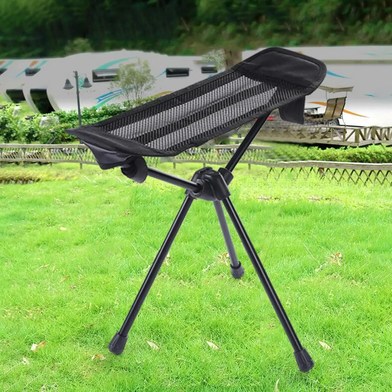 Camping Chair Foot Rest With Storage Bag Leg Rest Travel Fishing Foldable Chair Stool Picnic Fishing Tackle Accessory Chair