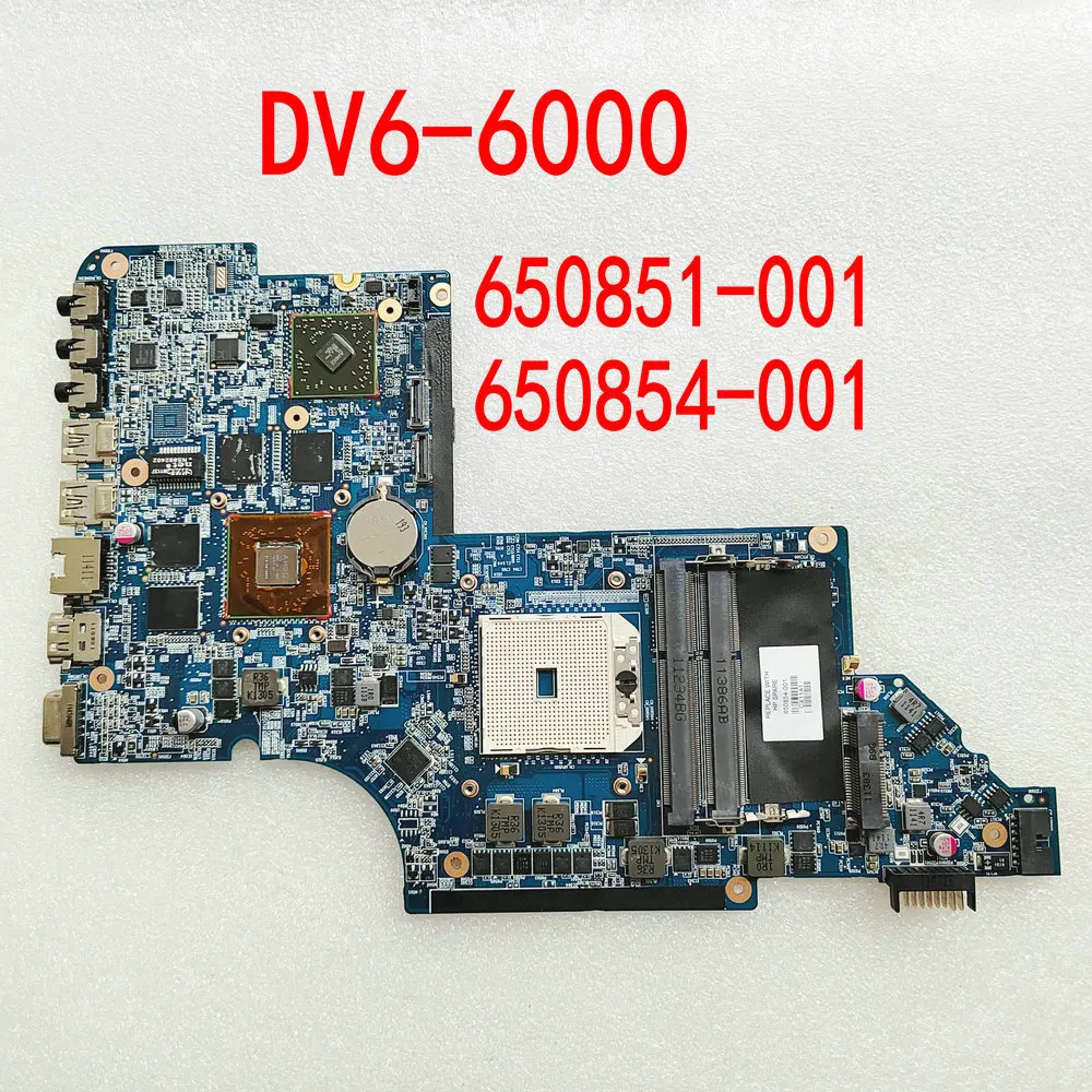 For HP PAVILION DV6-6000 NOTEBOOK DV6Z-6100 Laptop Motherboard 650854-001 665284-001 665281-001 Mainboard DDR3