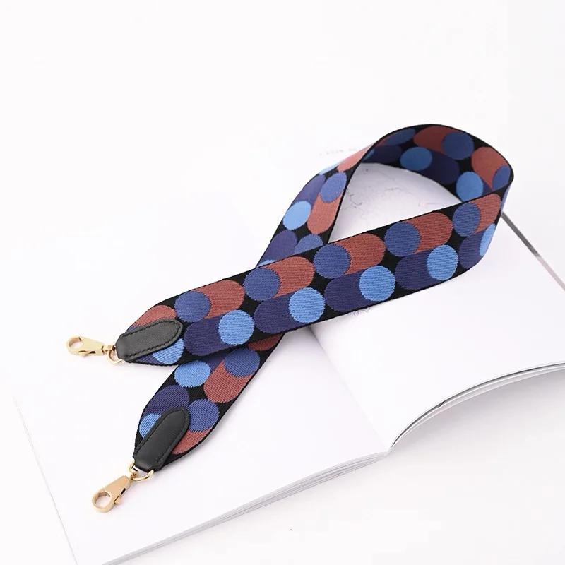 5cm Wide Swift Cowhide Canvas Bag Strap Polka Dot Pattern Suitable For Kelly Evelyn Bag Shoulder Strap Crossbody Strap DIY