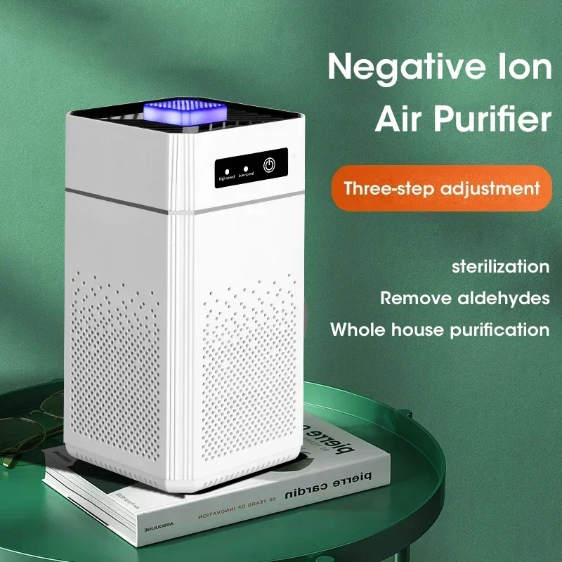 Portable Air Purifier Cleaner with HEPA Filter Negative Ion Dust Odor Smoke Remover Night Light Low Noise for Home Office Car