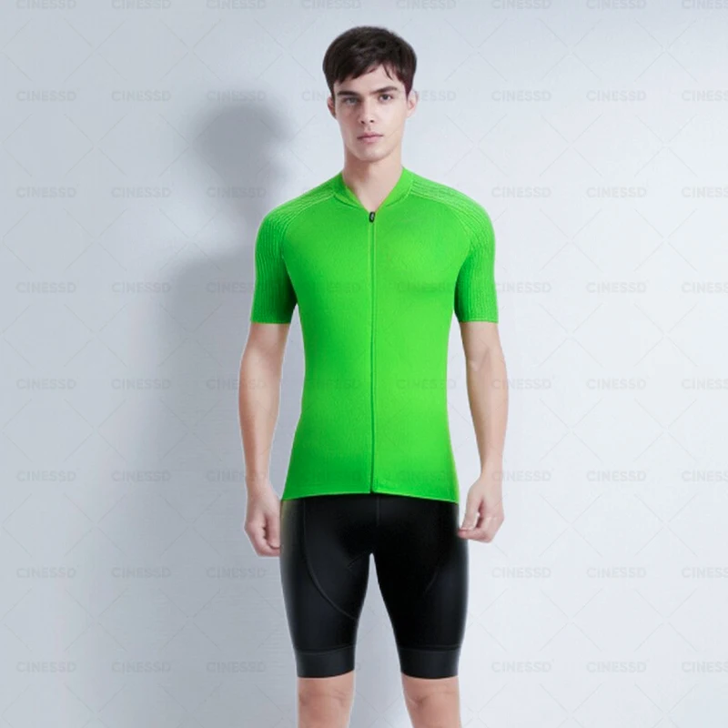 Maglia da Ciclismo manica corta tinta unita da uomo estiva Quick Dry MTB Bicycle Mallot camicie Ciclismo abbigliamento da bici traspirante abiti