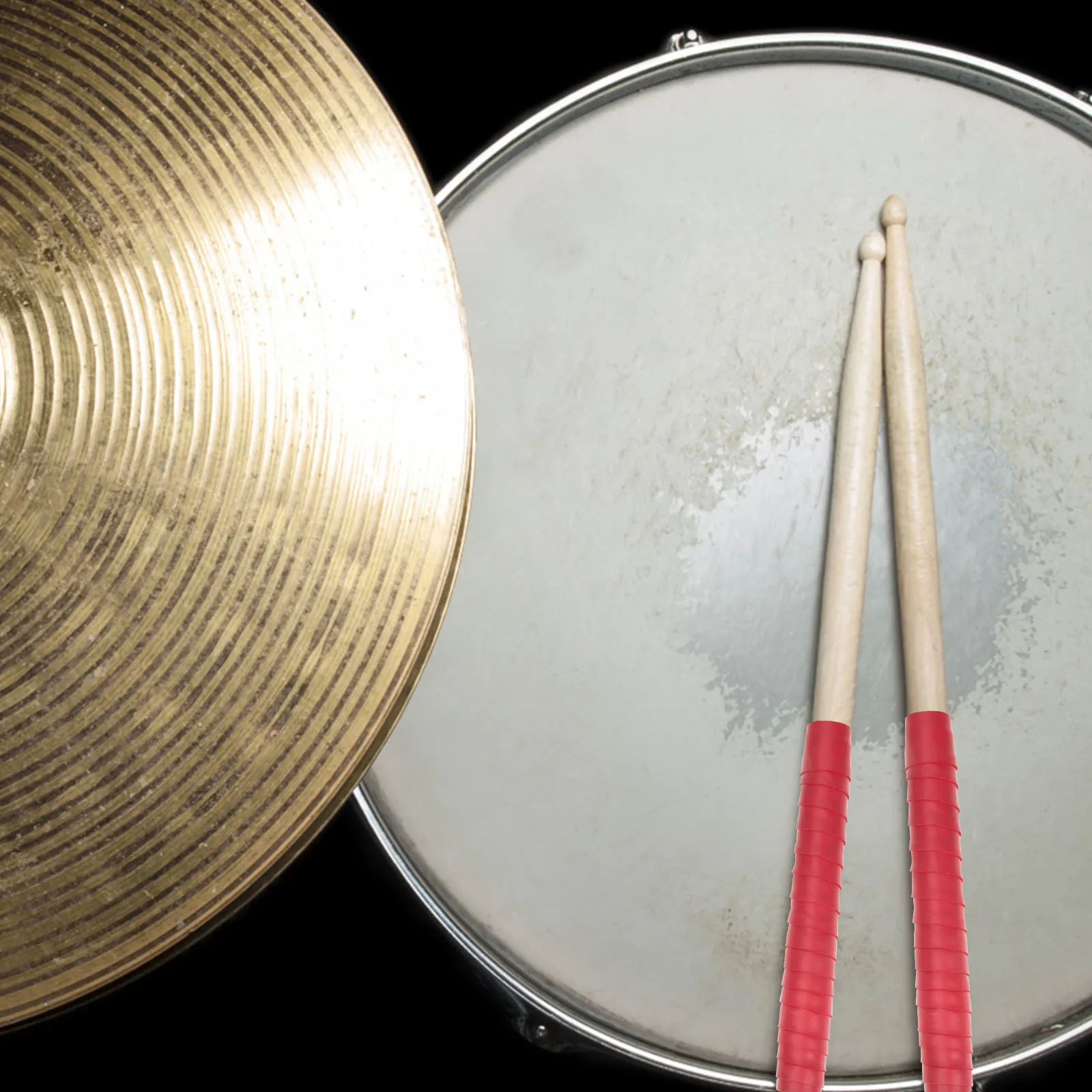 

4pcs Drumstick Anti-Slip Covers Pu Practice Quietly Drumstick Supplies Percussion Instrument Accessories