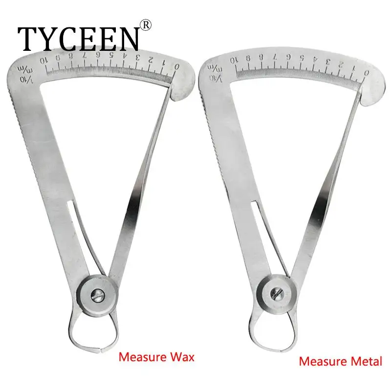 

Dental Gauge Caliper Autoclavable Ruler Surgical Measuring Caliper for Metal/Wax Type Crown Dentist Lab Tools