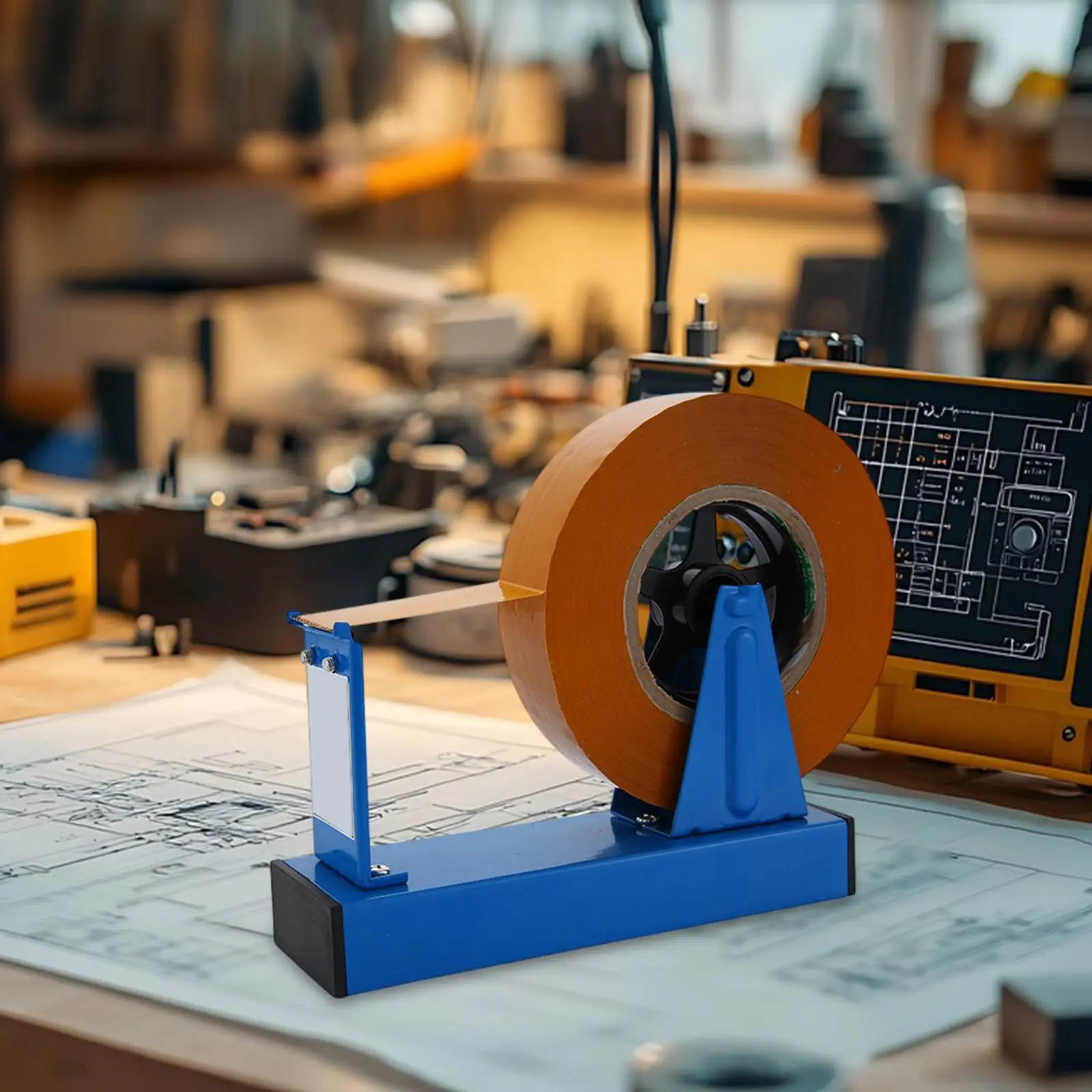 데스크탑 테이프 디스펜서 부드럽고 가볍고 편리한 현대 상자 실러 테이프 홀더 사무실 선물 포장 학교 씰링