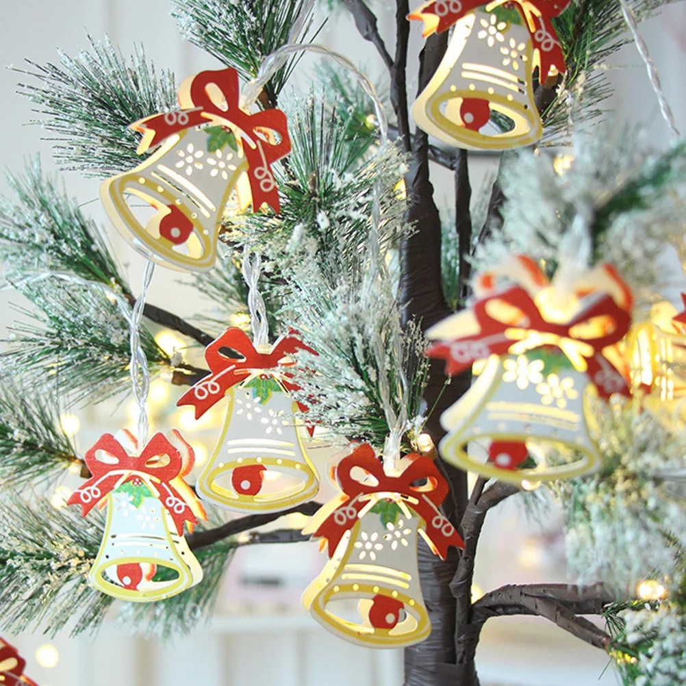 أضواء سلسلة الجرس مادة الحديد قسط شجرة عيد الميلاد الديكور داخلي في الهواء الطلق مهرجان سلسلة مصابيح زخرفة #2