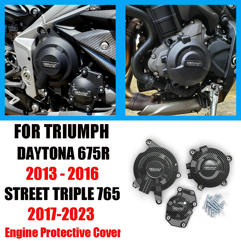 

For Triumph DAYTONA 675R 2013 - 2016 STREET TRIPLE 765 ( S , R & RS ) 2017 2018 2019 2020 2021 2022 2023 Engine Protective Cover