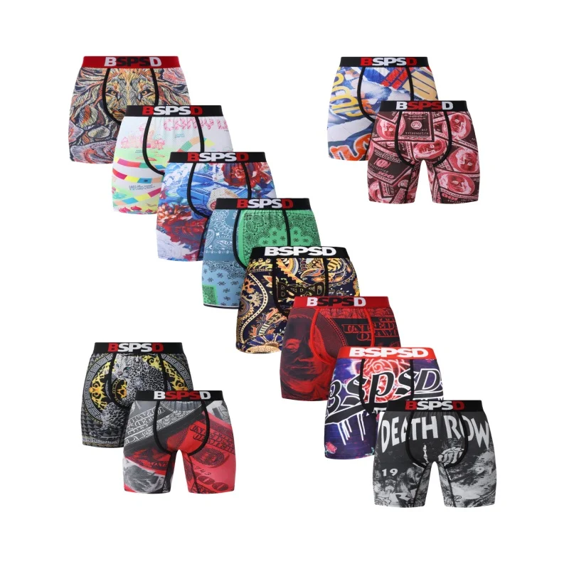 

1Pcs Men Underwear Boxers Sexy Print Man Underpants Fashion Breathable Panties Lingerie Plus Size S-XXL Men Boxer Briefs Trunks