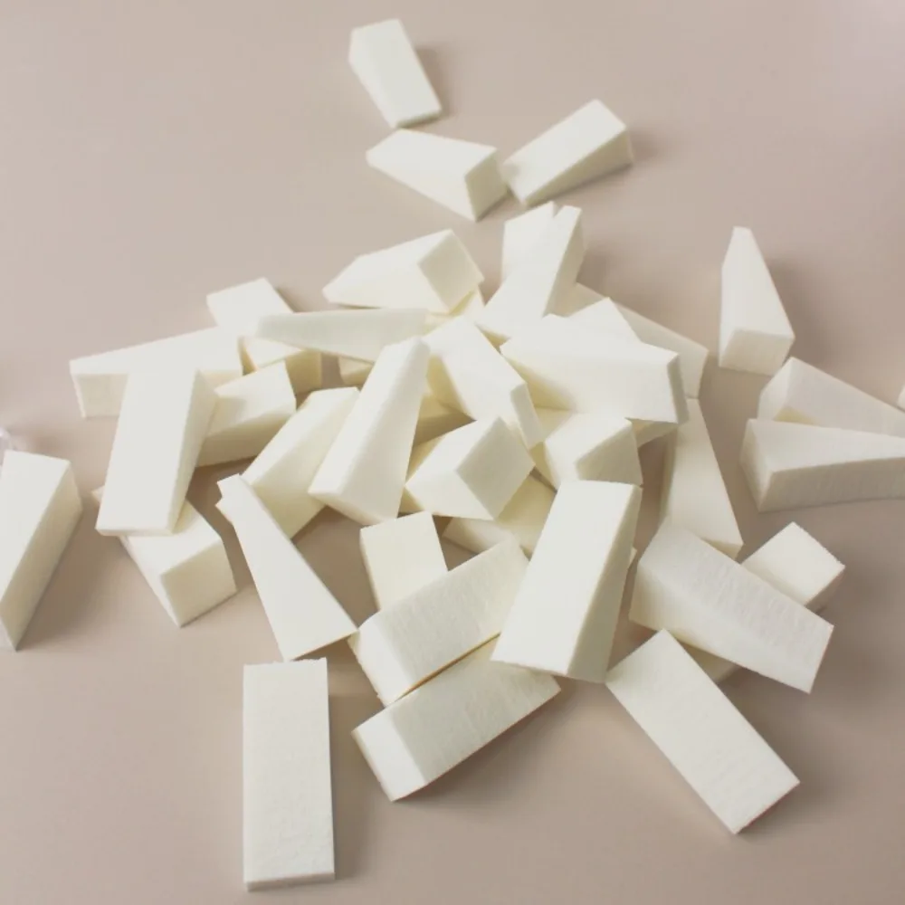 10/20/50/100 unidades/triângulo seco molhado uso esponja de maquiagem rosto fundação corretivo bb creme em pó mistura manchas ferramentas de sopro