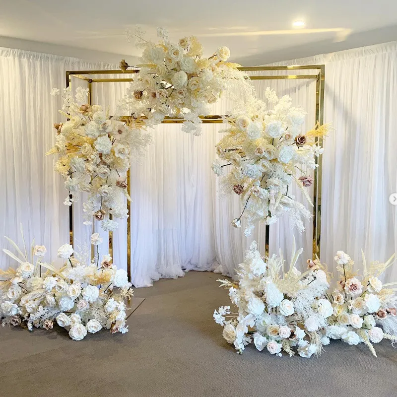 

Direct Sales Wedding Props Frame Double Pole Iron Arch Flower Frame Outdoor Wedding Decoration Golden Wedding Background Arch
