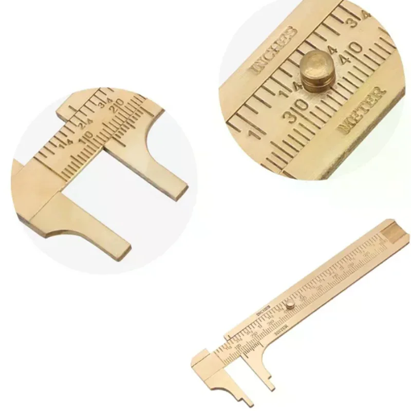 Calibrador Vernier de 80mm y 100mm, calibrador de Metal, micrómetro, herramientas de medición, Mini escala de latón, calibre deslizante, regla de calibrador Vernier