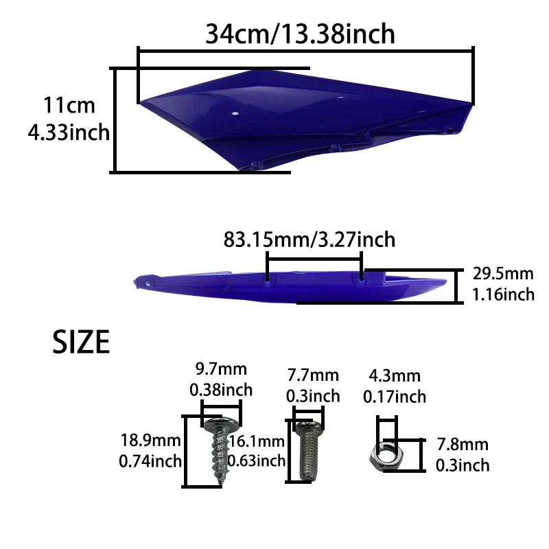 LINGQI RACING PP plastikowe części zamienne Panel boczny czarny tylny owiewka błotnik do roweru Light Bee X S — zdjęcie 3