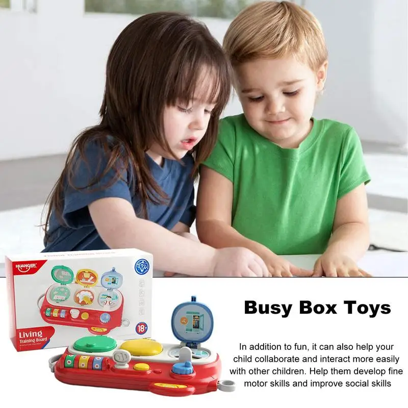 Sensory Board Educational Activities Preschool Learning Educational Toys Hand-Eye Coordination Activity Cube For Kids Life