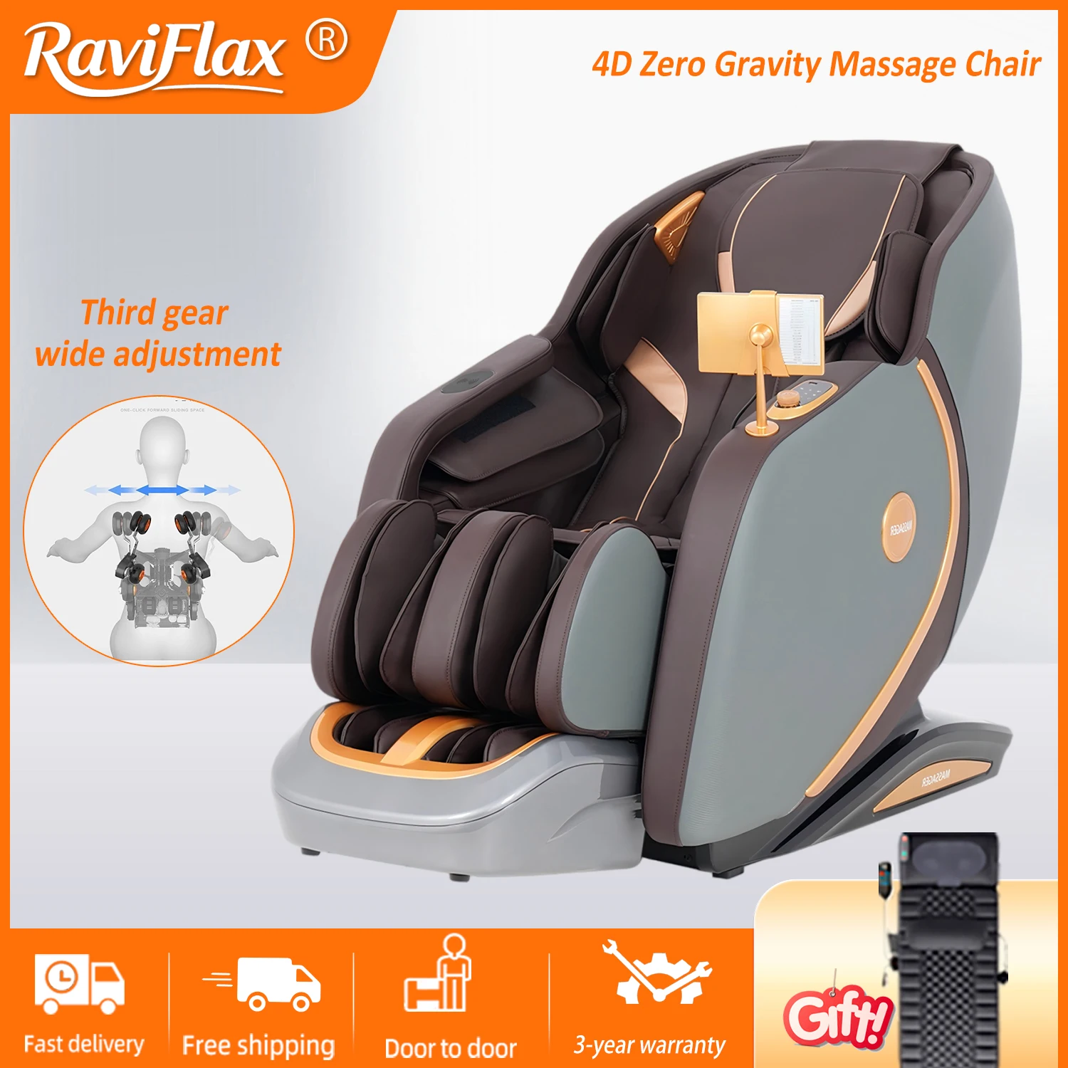 Luxury Zero Gravity Massage Chair SL Track Full Body Airbag Heating Multifunctional Automatic Elderly Home Relax Massager Chair