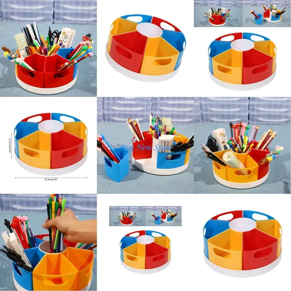 

20CE Pen Pencil Holder 6 Compartments Art Supply Makeup Supplies Holder