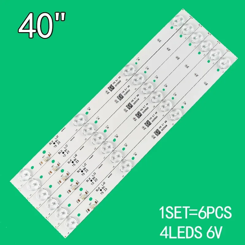 1 conjunto = 6pcs 4leds 6v 350mm para faixa de luz de fundo de TV LCD Konka de 40 polegadas 35021107 35021109   Dl4053 Konka 40l2500 40l1500 Toshiba 40630