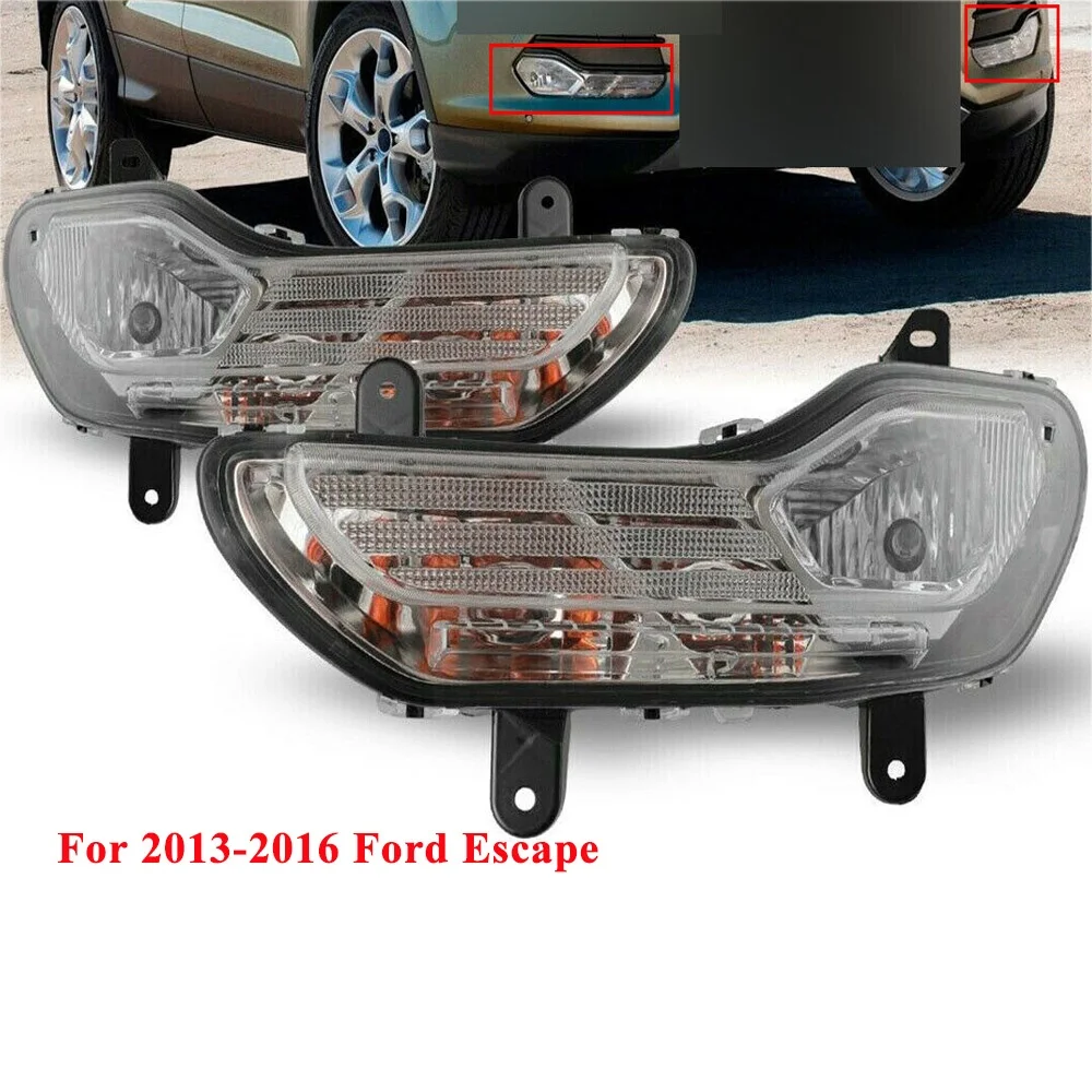 Fog Light Fit For Ford Escape 2013-2016 - Bumper Fog Lights Turn Signal Lamp - Left/Right Side Driver/Passenger Side