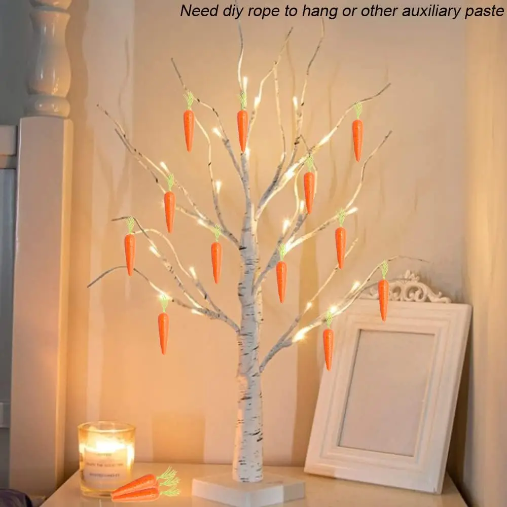 Easter Decoration Artificial Fake Carrots Artificial Carrots Lifelike Mini Carrots For Table Centerpieces Garden Display Home - Image 5