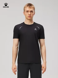 Kelme Men's Sports Tops Quick-drying Fitness Clothes Outdoor Running Breathable Short-sleeved Basketball T-shirt