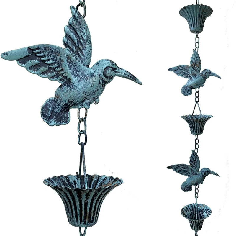 

Retro rain chain pendant, drain sink outdoor garden eaves decoration