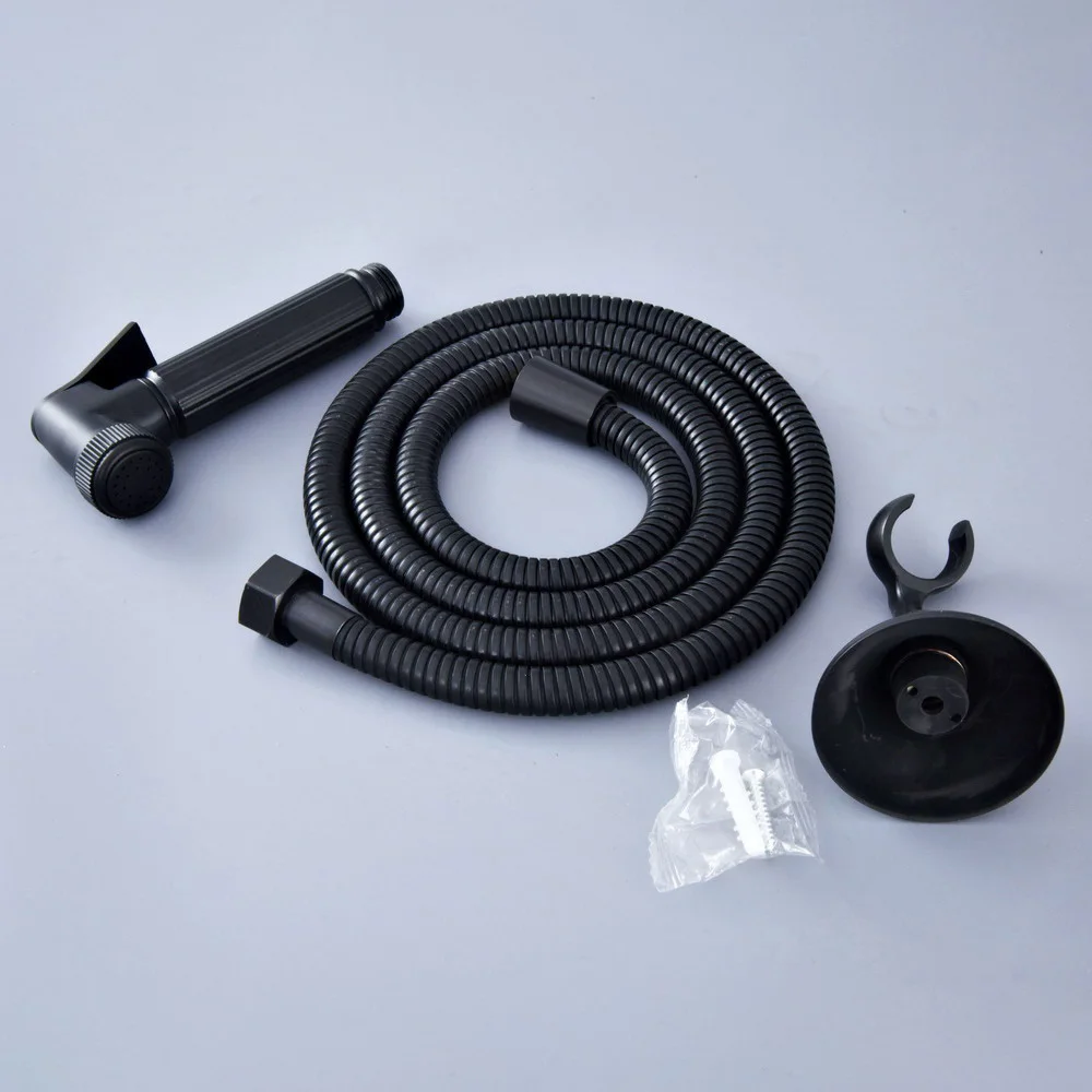 Oil Rubbed Bronze Bathroom Hand held Bidet Sprayer Faucet Spray Gun with 1.5 m Hose shower set Bracket zhh106