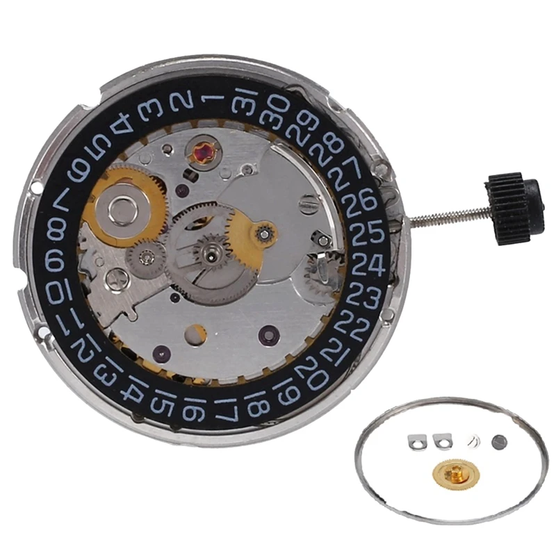 

2824-2 Watch Movement Automatic Mechanical Movement Engraved Fish Pattern Black Calendar