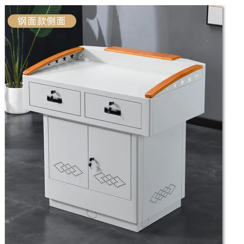 Podium multimédia en acier pour enseignant, table de classe pour enseignant, bureau d'ordinateur avec écran d'affichage