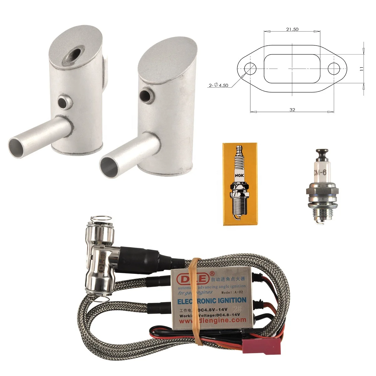 DLE40 40cc RC Модель самолета 4.8HP Двигатель для дистанционного управления g Детали двигателя самолета