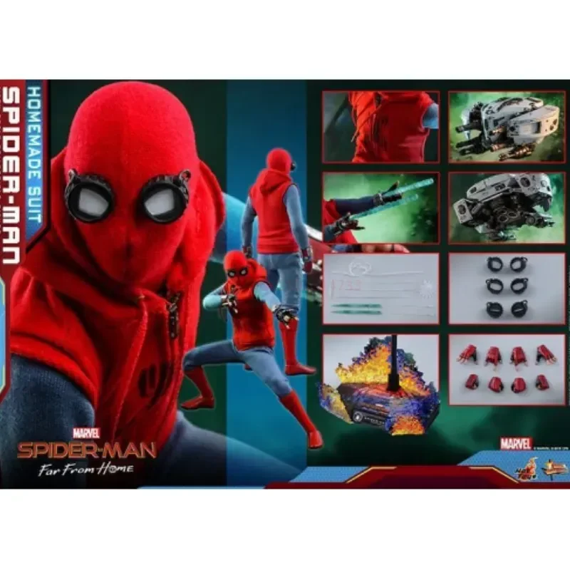 

Оригинальные фигурки Hottoys Ht Marvel Человек-паук, самодельный костюм Mms552 1:6, коллекционные модели, украшения, куклы, хобби, подарки на день рождения