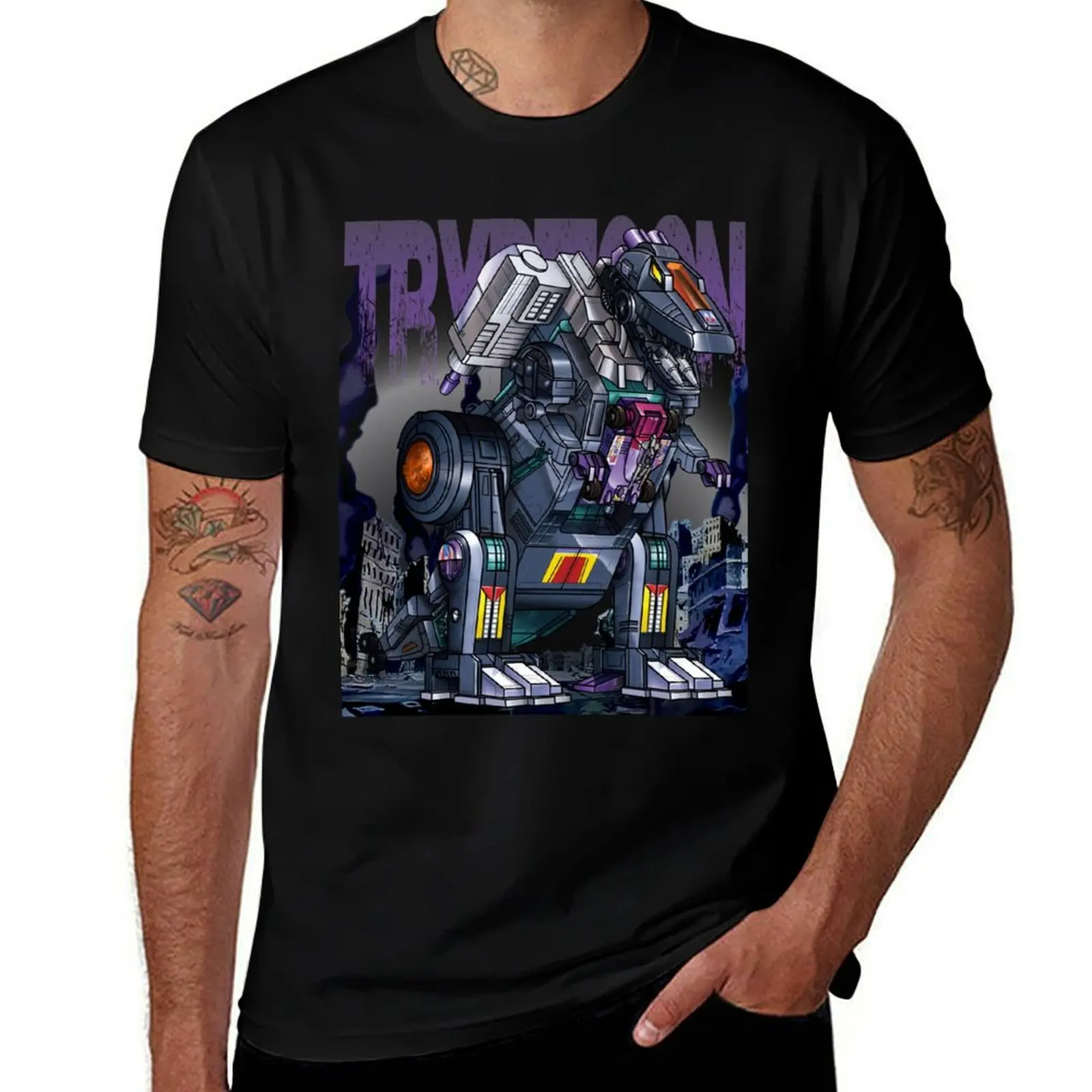 

Trypticon T-Shirt oversize t-shirts man Clothing blue archive plus size men clothing