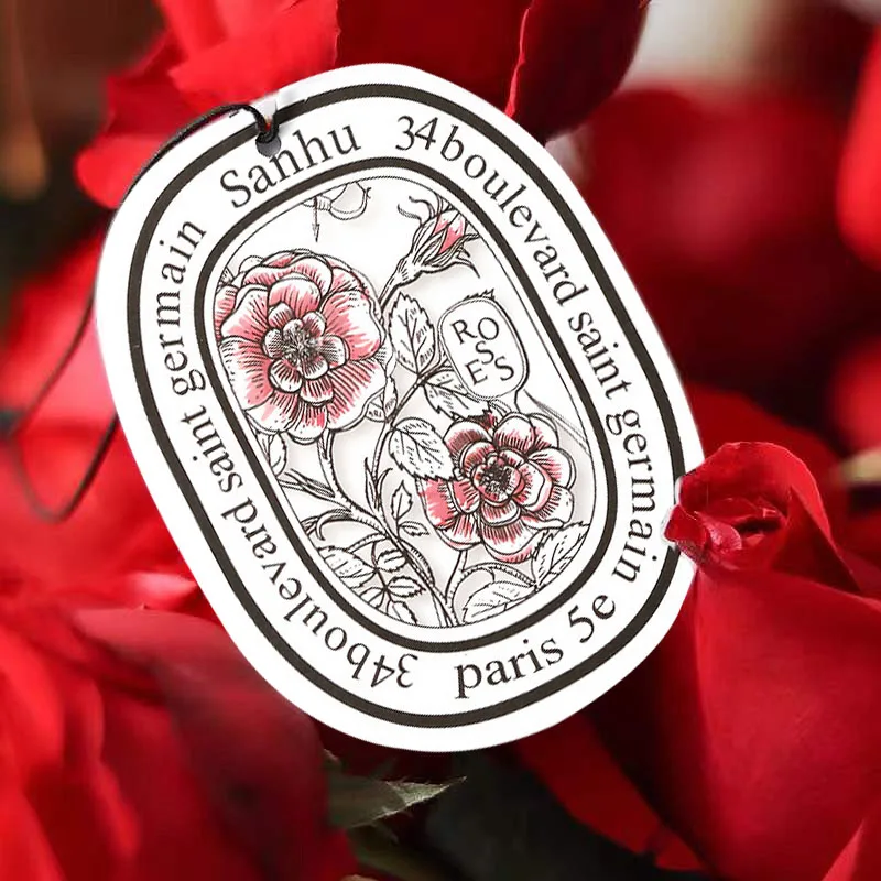 6/10 قطعة مرآة الرؤية الخلفية للسيارة الحلي كاميليا المعطرة ورقة بطاقات السيارات معلقة الديكور أقراص عطرة اكسسوارات الداخلية