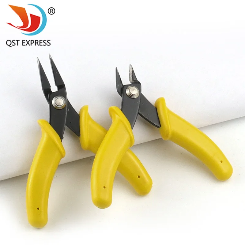 DIY Manual Assembly Tool Pliers 3.5-inch Mini Pointed Nose Pliers Beginner Manual Assembly up to Model Diagonal Mouth Pliers