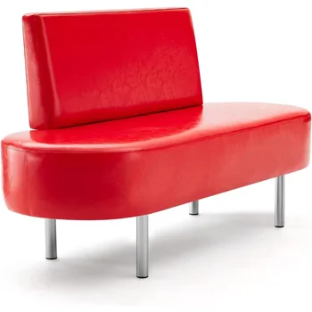 مقعد غرفة الانتظار، مع مسند ظهر، كرسي لوبي مقاس 59.1 بوصة لأثاث صالونات التجميل وكرسي مكتب الاستقبال