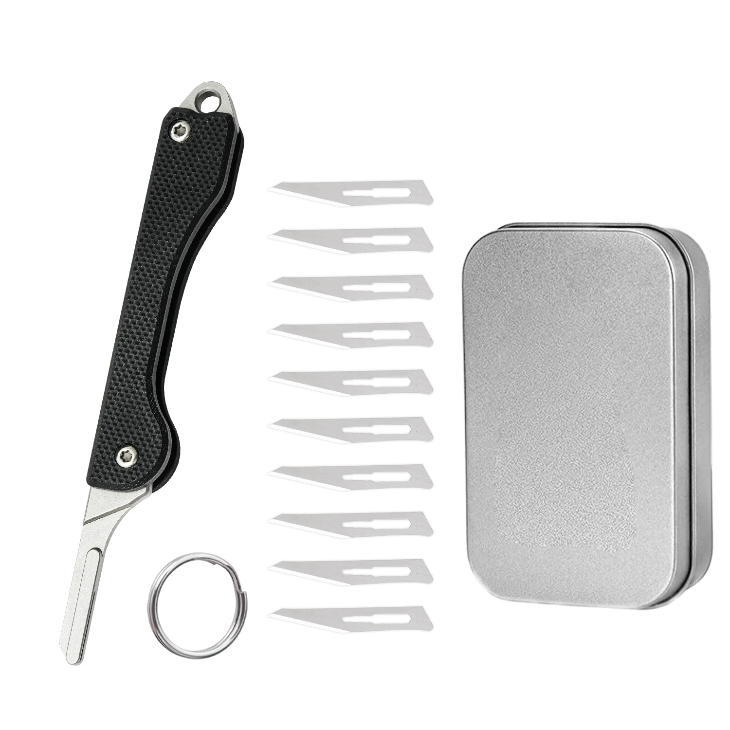 

Titanium Alloy Mini folding Knife Portable Unpacking Cutting Paper Outdoor Cutting Tools With Storage Bag